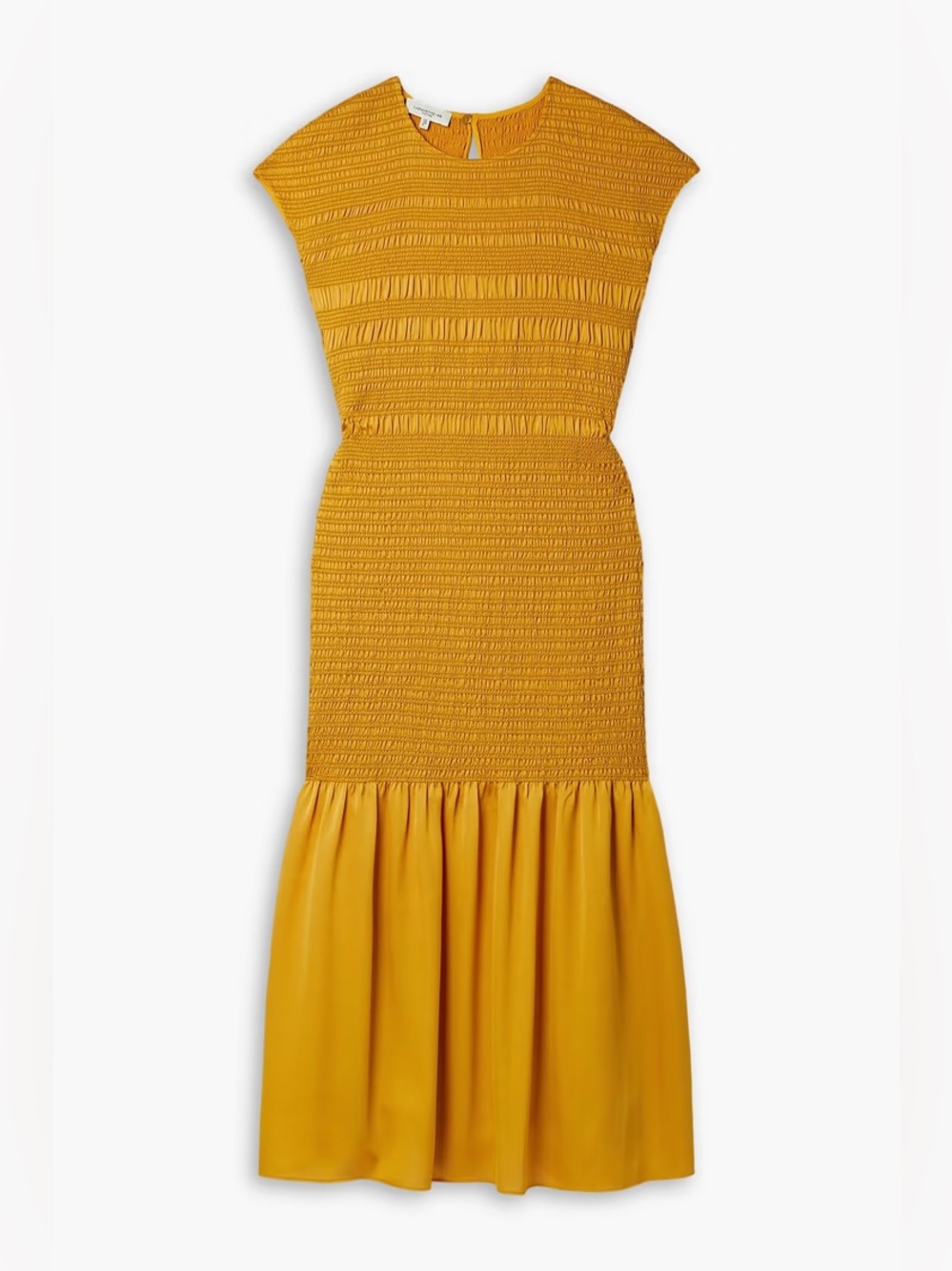 LAFAYETTE 148 Shirred crepe midi dress
Saffron XL Original Price $1195